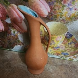 Small 6-3/4" Signed Burlington Pottery PEI Signed RLP  Ewer Pitcher MI Canada